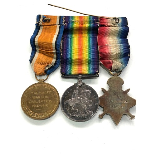 447 - ww1 trio medals to 15495 pte t clarkson royal scots fusiliers