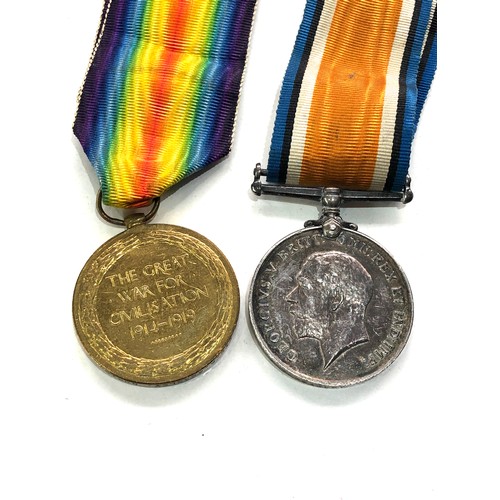 467 - ww1 medal pair to 18450 pte  f beagley  norhumberland fus