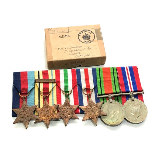 451 - ww2 mounted medal group with box of issue