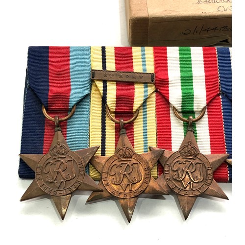 451 - ww2 mounted medal group with box of issue