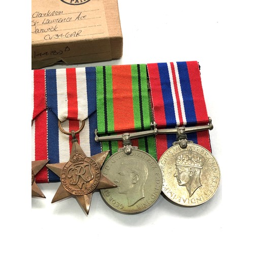 451 - ww2 mounted medal group with box of issue