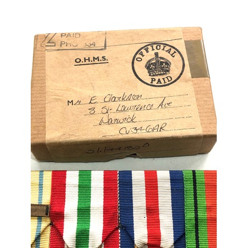 451 - ww2 mounted medal group with box of issue