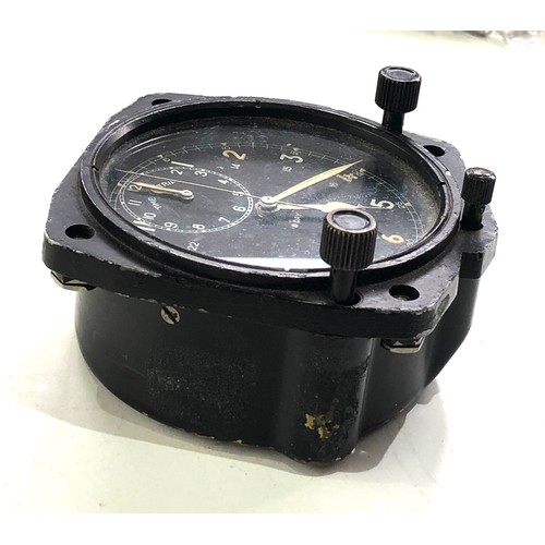 453 - Vintage  Smiths military 8 day cockpit clock with time trip marked v308 in working order