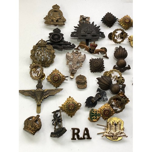 446 - Collection of military and fire service  badges