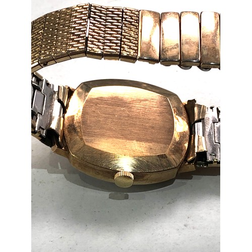 428 - 9ct gold rotary gents wristwatch head non working order