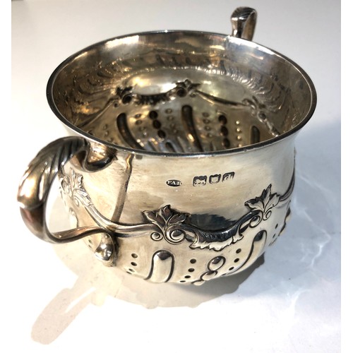 42 - Antique silver porringer measures approx 14cm wide by height 7.8cm london silver hallmarks weight 16... 