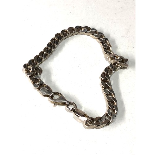 384 - Vintage silver curb link bracelet  weight 16.2g