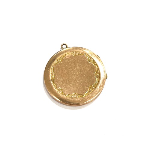 87 - Vintage 9ct gold bk-front locket weight4.3g