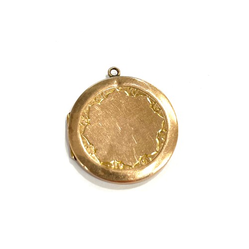 87 - Vintage 9ct gold bk-front locket weight4.3g