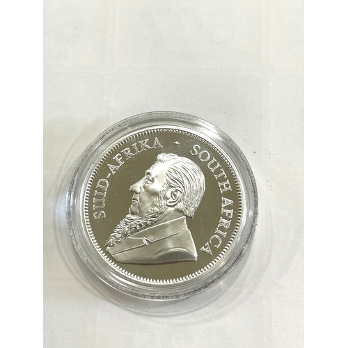 485 - 2018 south african 999 silver krugerrand coin box and c.o.a