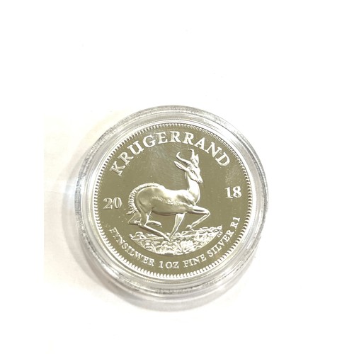 485 - 2018 south african 999 silver krugerrand coin box and c.o.a