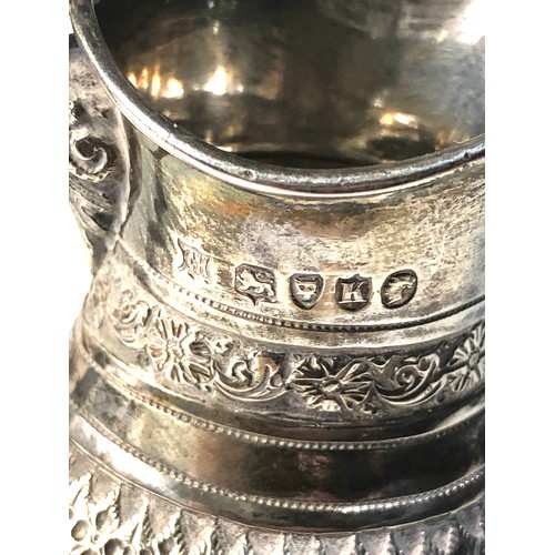 5 - Victorian silver cream jug London silver hallmarks measures approx 10cm to top of handle weight 80g,... 