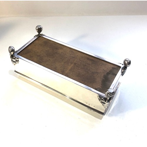 13 - Fine Large antique Irish silver cigarette  box / casket measures approx 19.5cm by 9cm height 7.5cm i... 