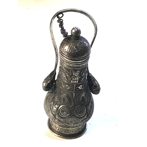 16 - Selection of 5 antique Chinese silver items includes oil bottles etc please see images for details l... 