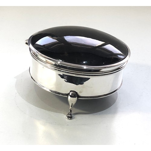 19 - Fine antique silver and tortoiseshell lidded jewellery box measures approx 10.5cm dia  height approx... 