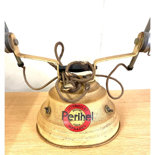 560 - 1930's medical lamp by Perihel, twin headed lamp, each individually controlled and switched,  used f... 