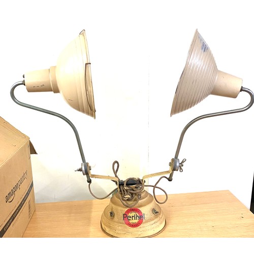 560 - 1930's medical lamp by Perihel, twin headed lamp, each individually controlled and switched,  used f... 