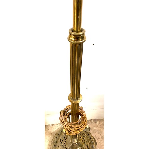 562 - Victorian ornate telescopic oil lamp converted to electric, untested, some damage please view images