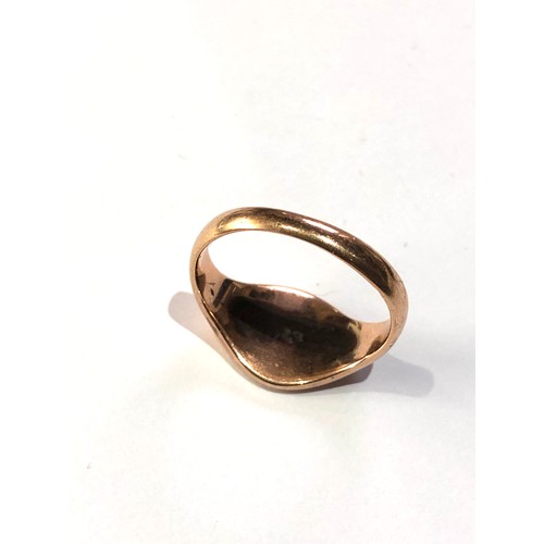 117 - Antique 9ct rose gold signet ring weight 4.2g