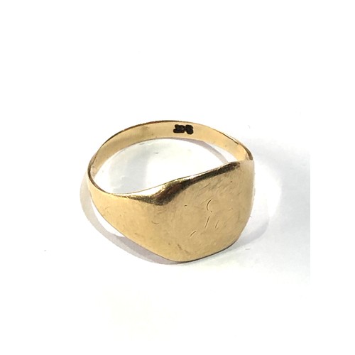 118 - vintage 9ct gold signet ring weight 2.9g, approximate ring size: N