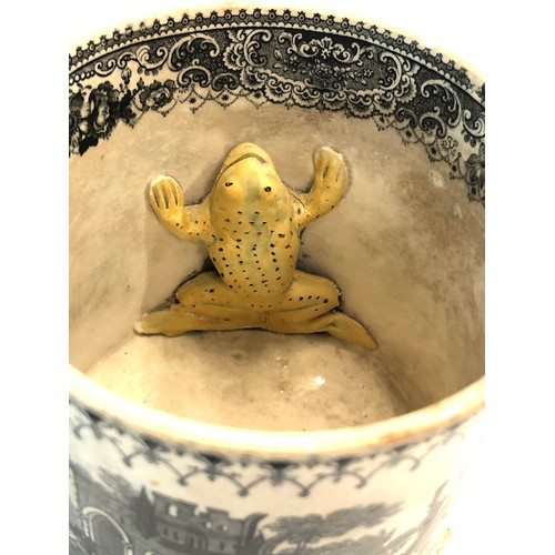 558 - Antique frog mug age related marks and chips