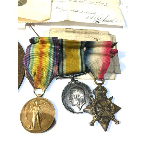 546 - ww1 trio of medals and death plaque named to james Herbert Mcloughlin  medals named 1224 gnr j.h. mc... 