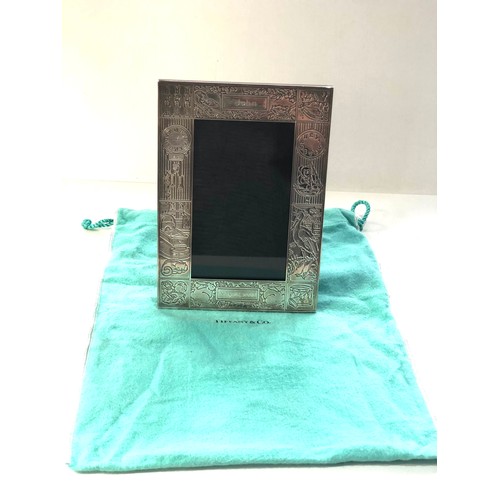 63 - Tiffany & Co silver picture frame engraved john may 25 2007 measures approx 18cm by 12.5cm comes in ... 