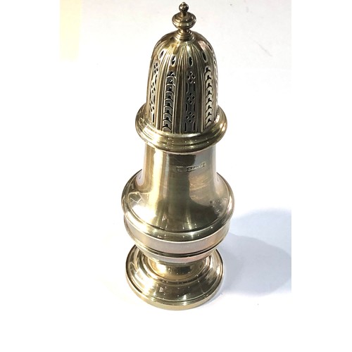 65 - antique silver sugar caster measures approx 17cm tall weight 105g Birmingham silver hallmarks