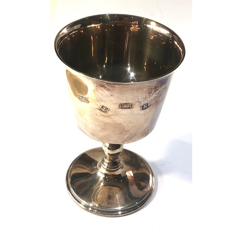 42 - Vintage silver wine goblet measures approx 11.5cm tall dia 7.5cm weight 160g Birmingham silver hallm... 