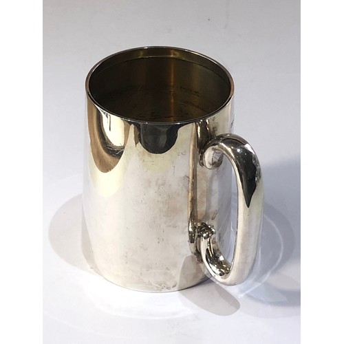 76 - Silver tankard london silver hallmarks measures approx height 9cm weight 150g