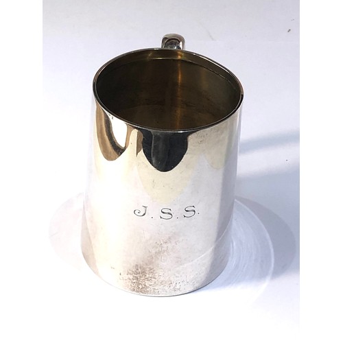 76 - Silver tankard london silver hallmarks measures approx height 9cm weight 150g