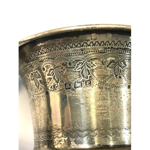 40 - Antique silver christening mug Birmingham silver hallmarks weight 100g