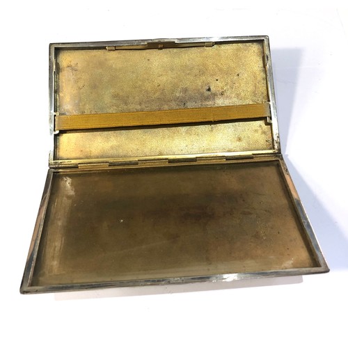 31 - Large heavy silver engine turned cigarette case weight 220g