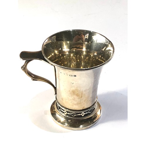 62 - Antique silver christening mug Birmingham silver hallmarks weight 90g