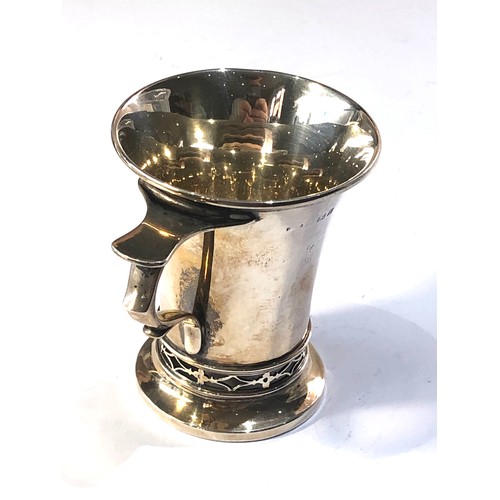 62 - Antique silver christening mug Birmingham silver hallmarks weight 90g