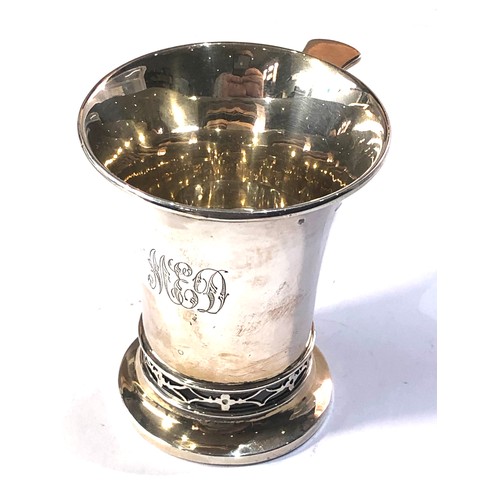 62 - Antique silver christening mug Birmingham silver hallmarks weight 90g