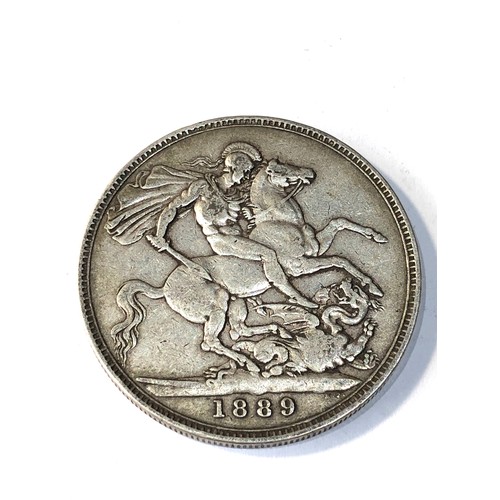 583 - Victorian 1889 silver crown