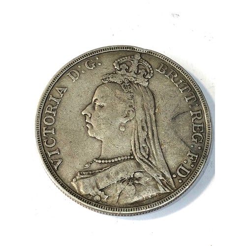 583 - Victorian 1889 silver crown