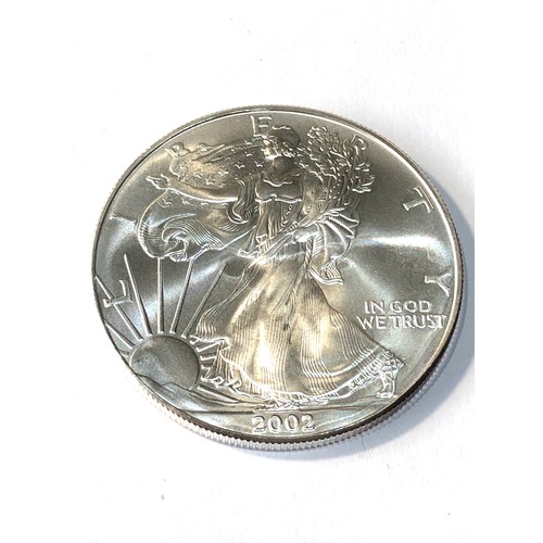 589 - 2002 American Eagle Liberty 1 oz Silver $1 One Dollar Coin