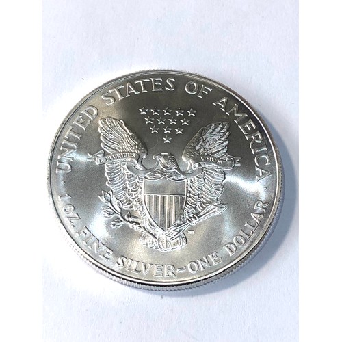 589 - 2002 American Eagle Liberty 1 oz Silver $1 One Dollar Coin