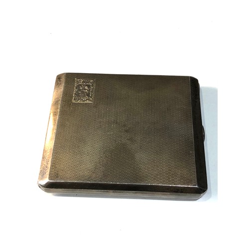 14 - Antique silver engine turned cigarette case weight 138g