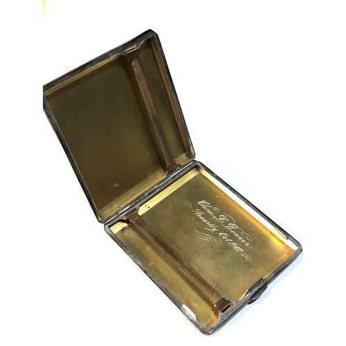 14 - Antique silver engine turned cigarette case weight 138g