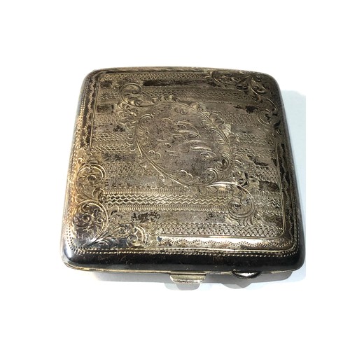 15 - Antique silver cigarette case weight 112g