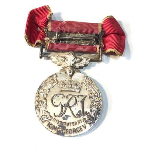 536 - Ladies British empire medal on ribbon + pin named to ivy m.mrs bowden