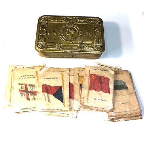 544 - ww1 princess mary christmas tin and  cigarette silks