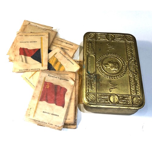 544 - ww1 princess mary christmas tin and  cigarette silks