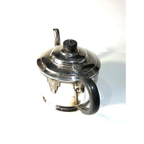 35 - Silver walker and hall tea pot sheffield silver hallmarks weight 550g