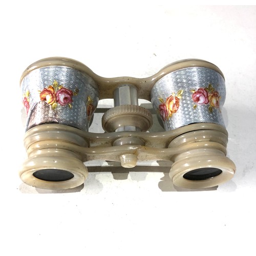 77 - 2 antique enamel opera glasses age related wear and damage as shown please see images for details as... 