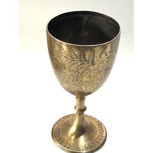 85 - Antique silver goblet by walker & hall sheffield silver halmars measures approx 16cm tall weight 167... 