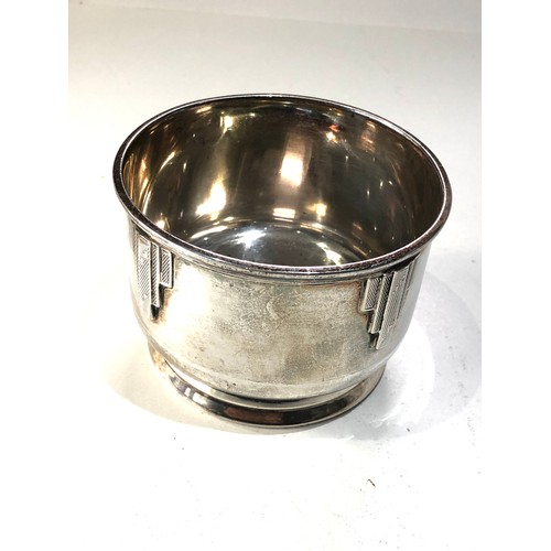 91 - Silver sugar bowl measures approx 8.5cm dia height 6cm sheffield silver hallmarks weight 160g